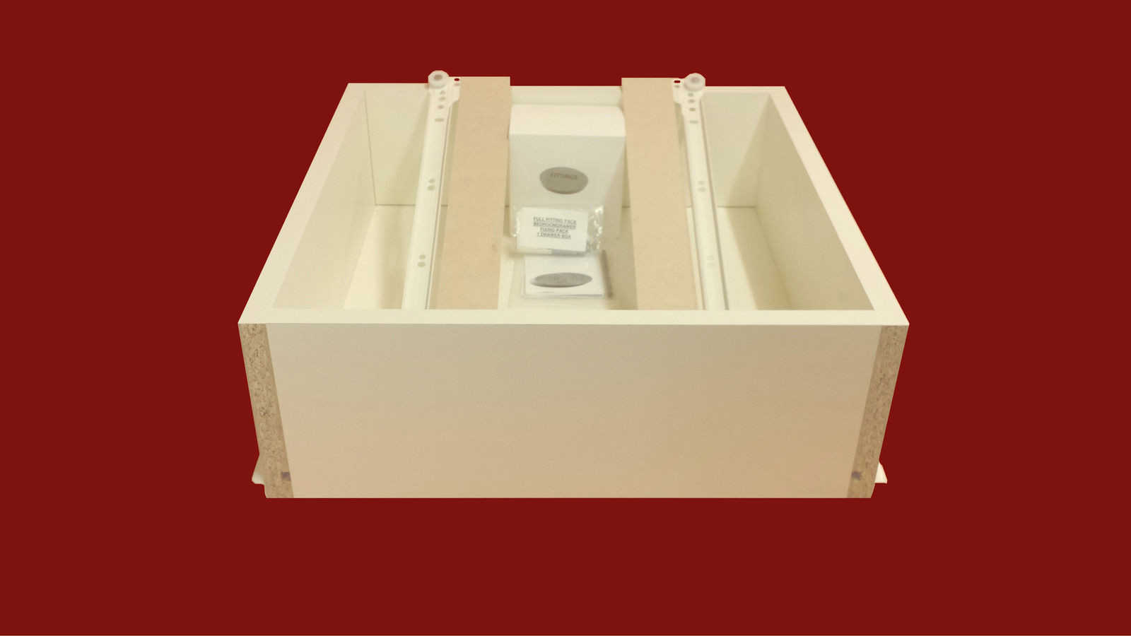 Standard Runner Bedroom Drawer Box - 250mm Deep x 200mm High x 300mm Wide
