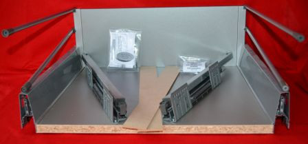 DBT Pan Soft Close Kitchen Drawer Box With Rails  - 270mm Deep x 224mm High x 450mm Wide