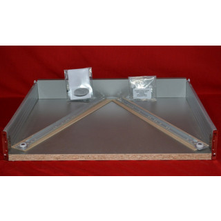 Silver Standard Metal Sided Kitchen Drawer – 300mm D x 90mm H x 500mm W
