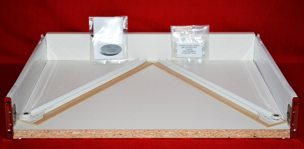 Standard Metal Sided Kitchen Drawer – 350mm D x 90mm H x 500mm W