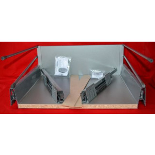DBT Pan Soft Close Kitchen Drawer Box With Rails  - 500mm Deep x 224mm High x 450mm Wide