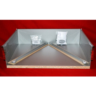 Silver Pan Metal Sided Kitchen Drawer – 350mm D x 150mm H x 800mm W