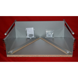Silver Pan Metal Sided Kitchen Drawer – 350mm D x 200mm H x 400mm W