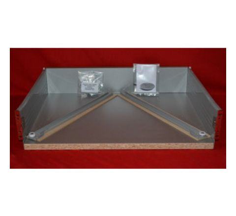Silver Standard Metal Sided Kitchen Drawer – 500mm D x 118mm H x 1000mm W