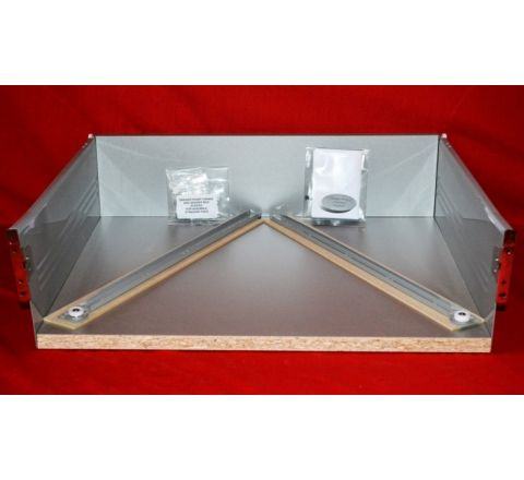 Silver Pan Metal Sided Kitchen Drawer – 300mm D x 150mm H x 300mm W